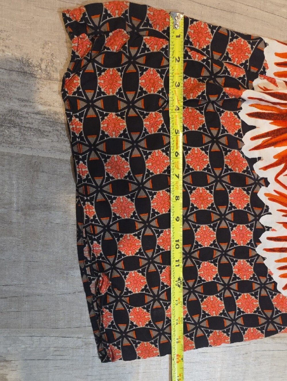 Strapless Wide-Leg Jumpsuit in Black, White & Orange - Picture 5 of 12